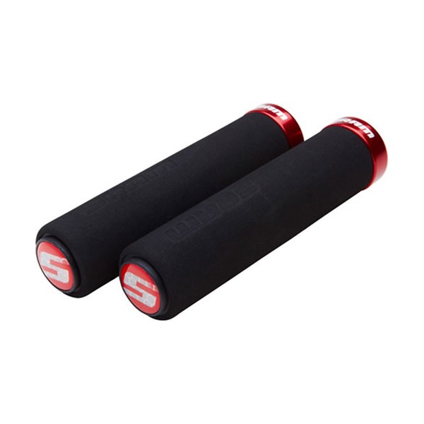 Sram Grips Locking Grip Foam 129 mm Zwart-Rood