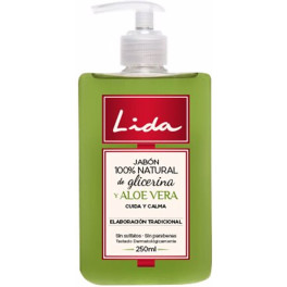 Lida Sabonete para as mãos 100% natural glicerina e aloe vera 250 ml unissex