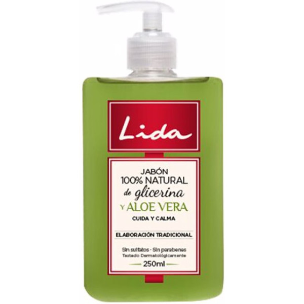Lida 100 % natürliche Handseife Glycerin und Aloe Vera 250 ml Unisex