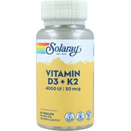 Solaray Vitamin D3 & K2 (Mk7) 60 Vcaps