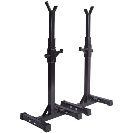 Fitness Tech Squat Rack - Soporte Press Banca/sentadillas - Negro