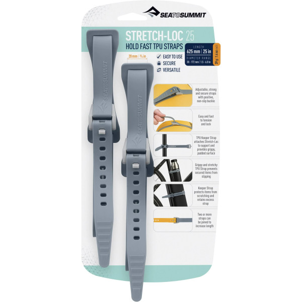 Sea To Summit Correa Stretch-loc 25 -20x625 Mm Gris 2 Uds