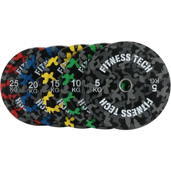 Fitness Tech Disco Bumper Camuflaje Alta Resistencia - Por Unidad (diferentes Pesos)