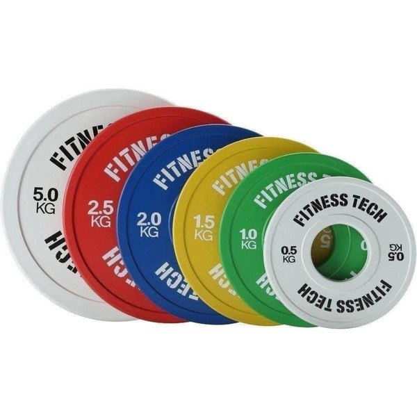 Fitness Tech Disco Bumper Plate Fraccional Alta Resistencia - Por Unidad (diferentes Pesos)