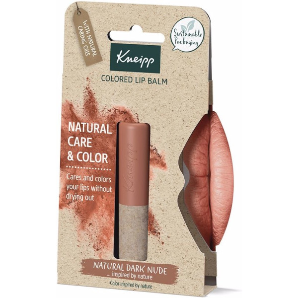 Kneipp Bálsamo labial de cor natural Dark Nude 35 gr unissex