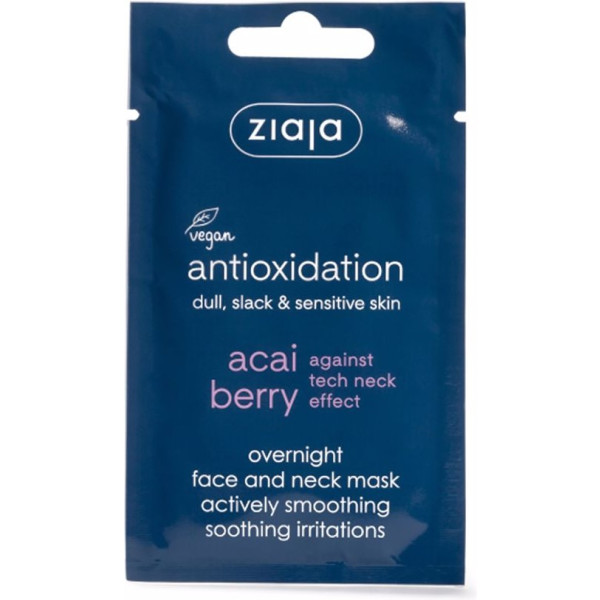 Ziaja Acai Nachtmasker voor Gezicht en Hals 7 Ml Unisex