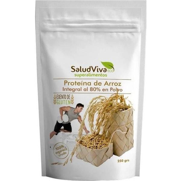 Salud Viva Reisprotein 80 % 250 g – Glutenfreies Protein-Ergänzungsmittel für Veganer geeignet