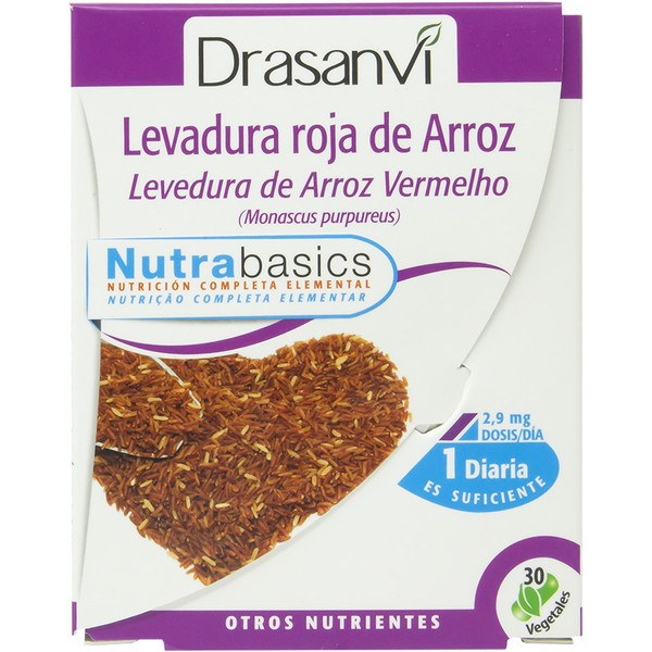 Drasanvi Levedura Arroz Vermelho 29 Mg Monacolina K Coenzima Q10 30 Cápsulas