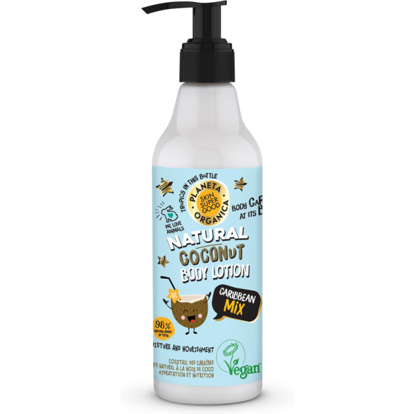 Planet Organic Skin Super Good Lozione Per Il Corpo Al Cocco Naturale Caribbean Mix 250 ml