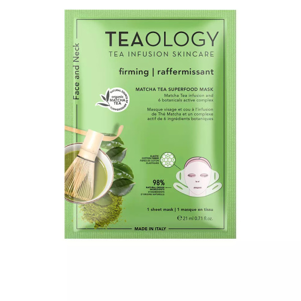 Tealogy Viso E Collo Matcha Tea Superfood Mask 21 Ml Unisex