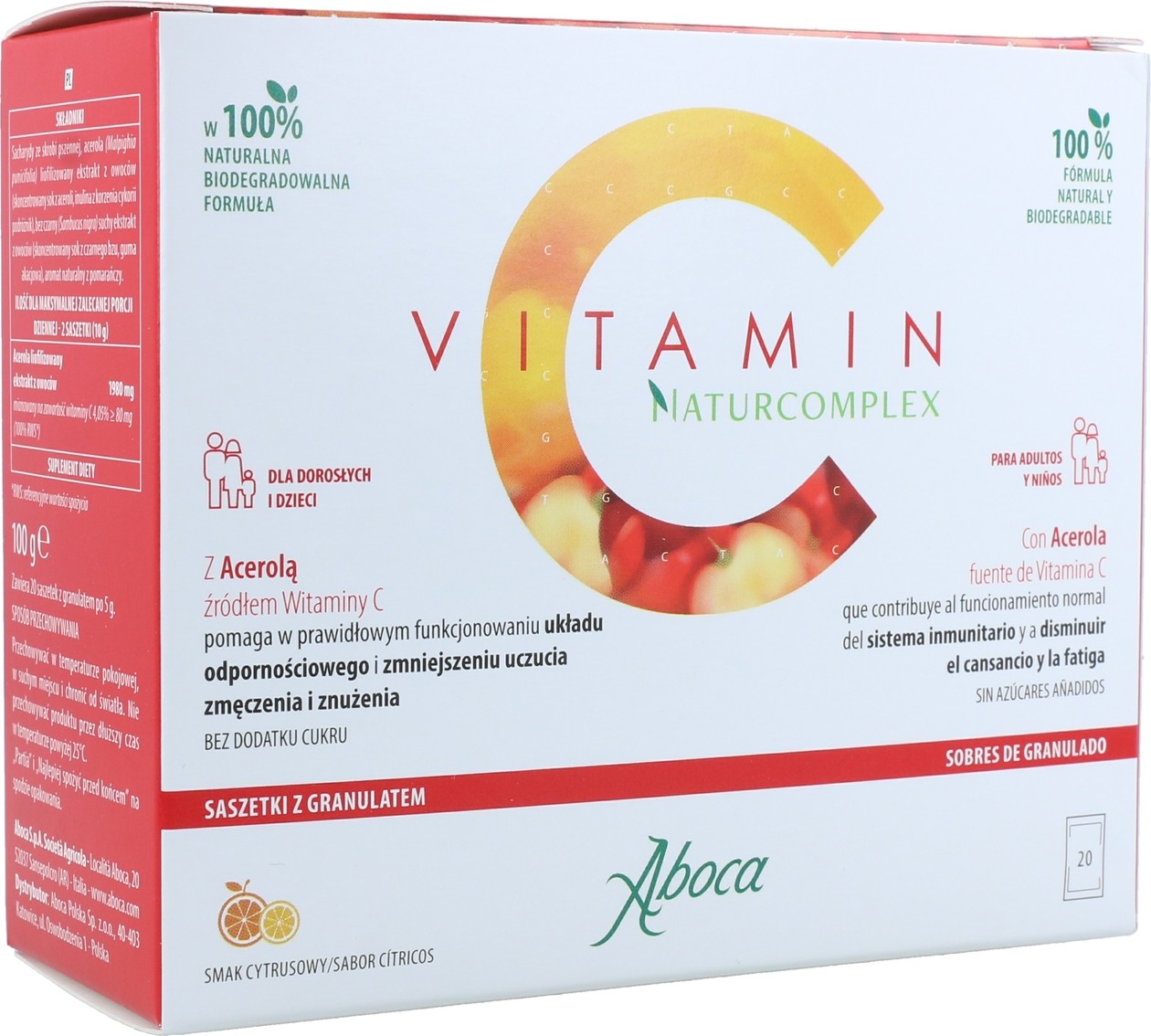 Aboca Vitamin C Naturcomplex 20 Sobres De 5G (Naranja)-image