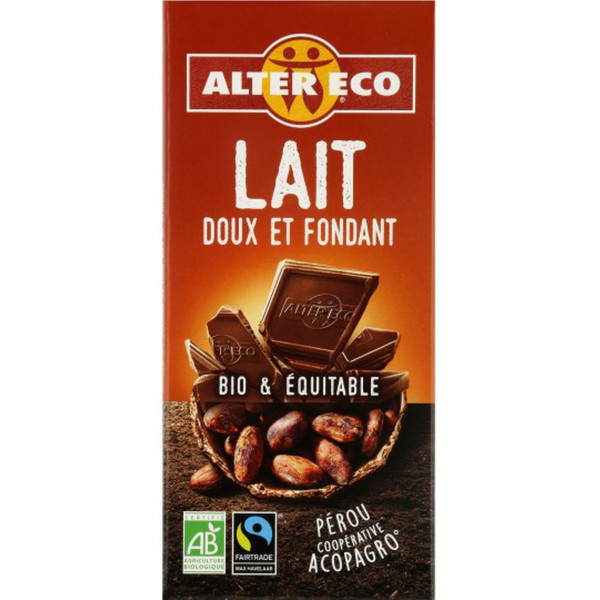 Altereco Chocolate Con Leche Bio 100 G