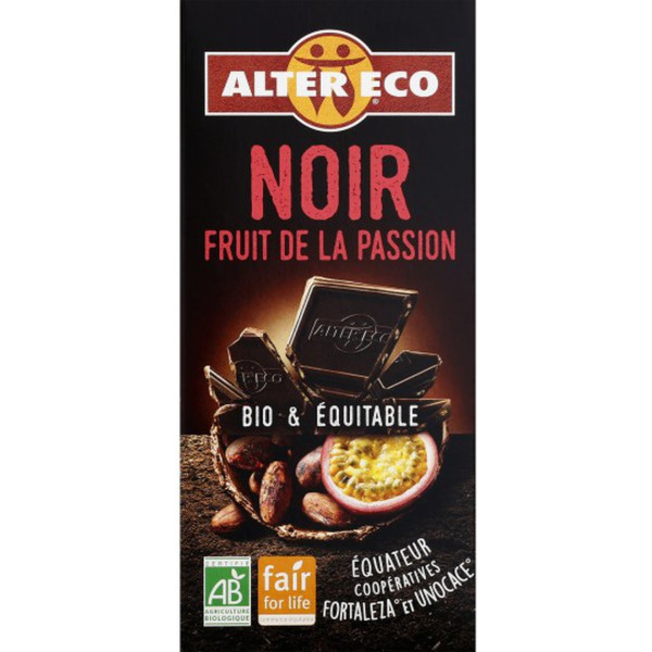 Altereco Chocolate Negro Con Fruta De La Pasión Bio 100 G