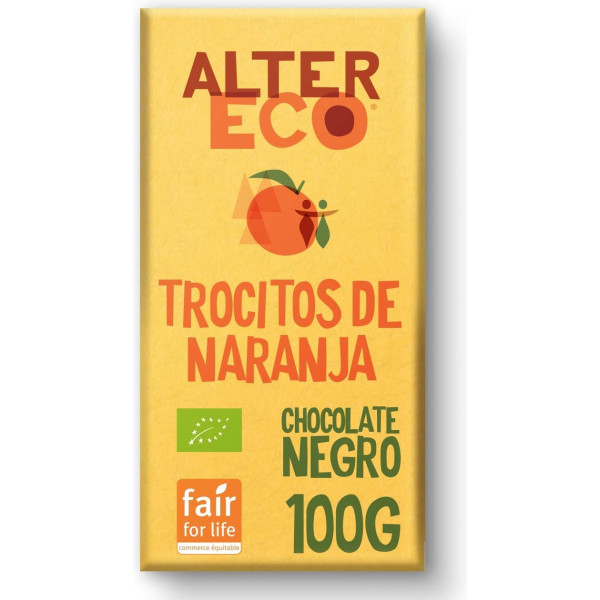 Altereco Chocolate Negro Con Naranja Bio 100 G