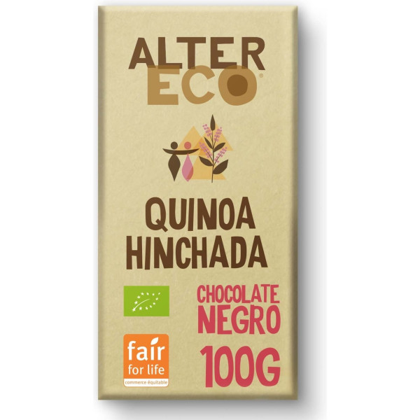 Altereco Chocolate Negro Con Quinoa Hinchada Bio 100 G