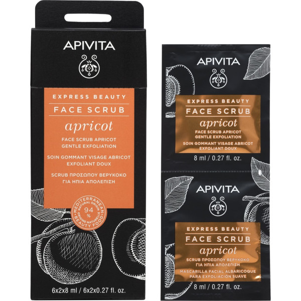 Apivita Express Beauty Gel De Exfoliación Suave Con Albaricoque 2 Unidades De 8ml