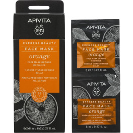 Apivita Express Beauty Mascarilla Facial Revitalizante Con Naranja 2 X 8 Ml
