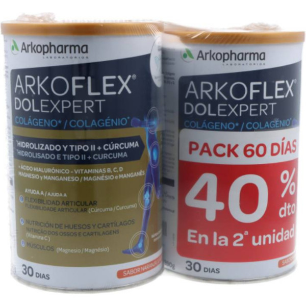 Arkopharma Arkoflex Dolexpert Colágeno Hidrolizado Y Cúrcuma 2 Unidades De 390g (naranja)