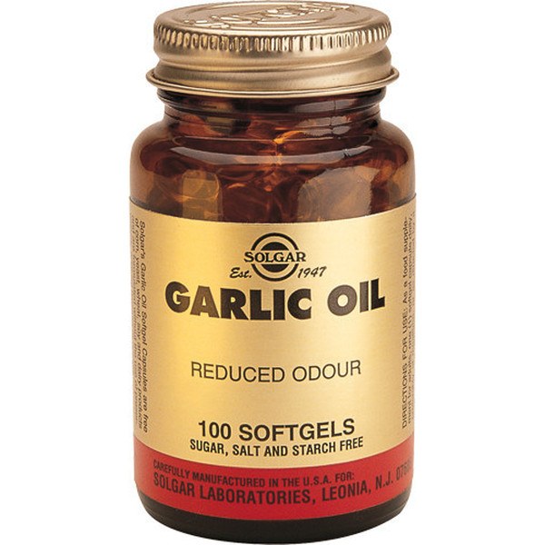 Pérolas de óleo de alho Solgar® - 100 cápsulas moles