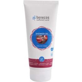 Benecos Gel De Baño De Granada Y Rosa 200 Ml De Gel (granada - Rosas)