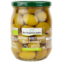 Bio Organica Italië Grote Groene Olijven Bella Di Cerignola 550 G