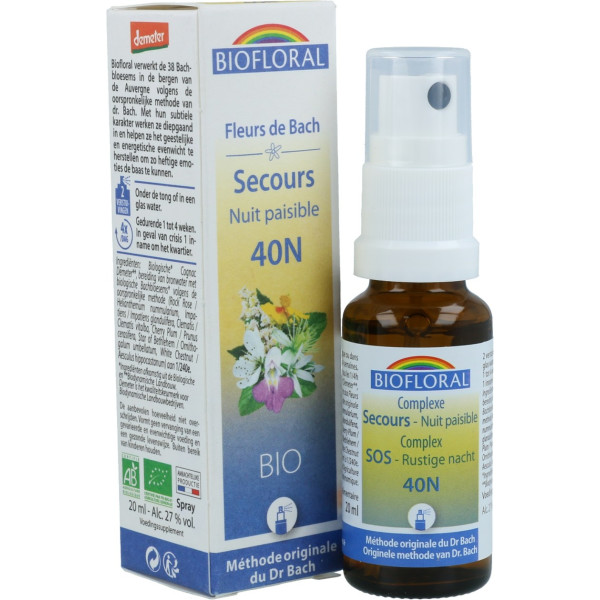 Biofloral Rescue Remedy Noche Spray 20 Ml De Elixir Floral