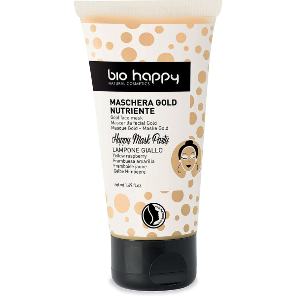 Biohappy Happy Mask - Mascarilla Nutritiva Gold De Frambuesa Amarilla 50 Ml
