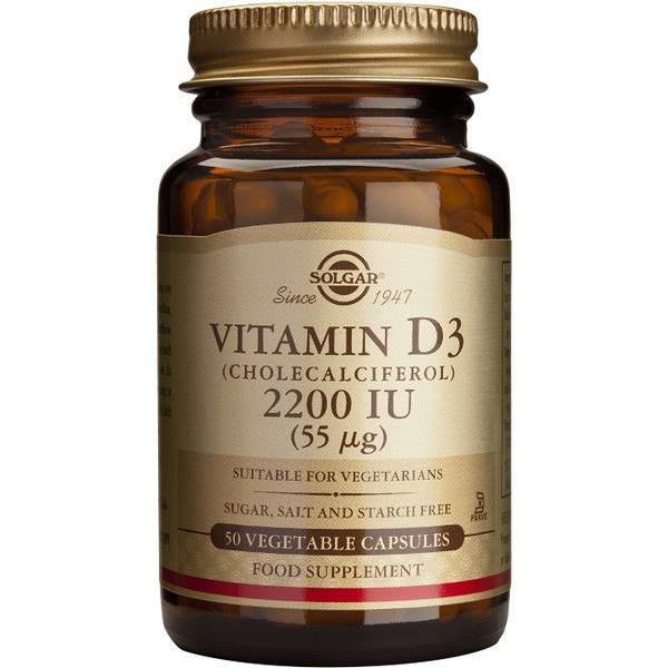 Solgar Vitamin D3 2200 IE (55 Mcg) 50 Vcaps