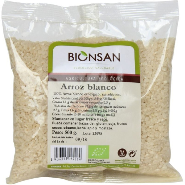 Bionsan Arroz Blanco Redondo Bio 500 G