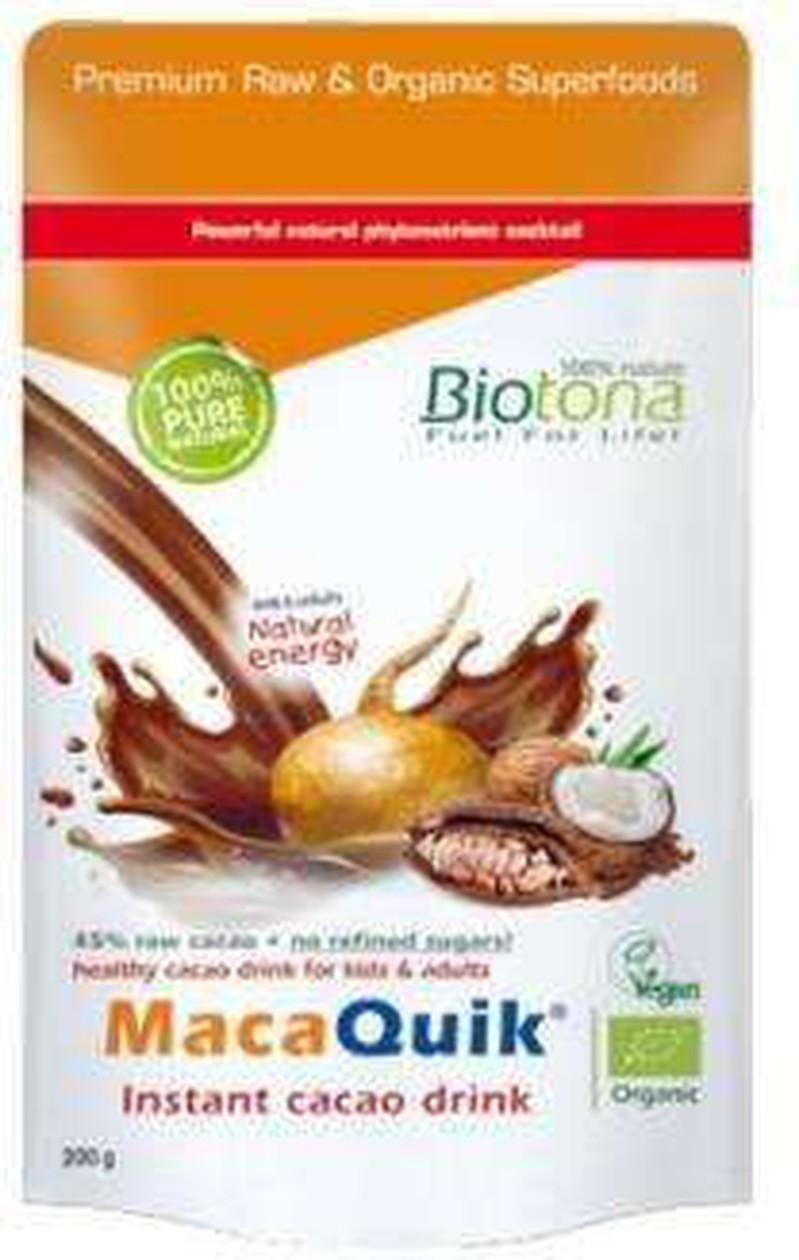 Biotona Maca Quik Instant Cacao Drink Bio 200G-image