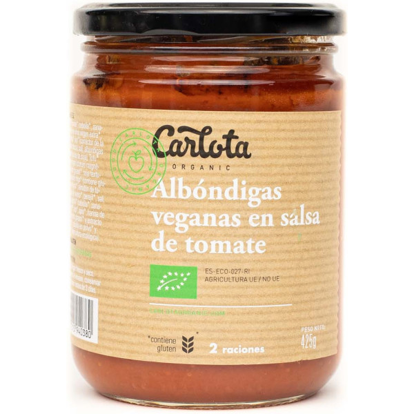 Carlota Boulettes Vegan Bio En Sauce Tomate 425 G