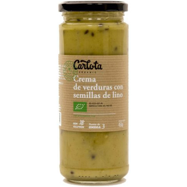 Carlota Organic Crema De Verduras Con Semillas De Lino 450 G