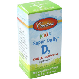 Carlson Labs Super Daily D3 Para Niños 400 Ui 10.3 Ml