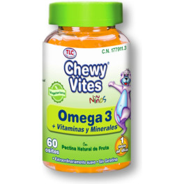 Chewy Vites Omega 3 + Vitaminas Y Minerales 60 Unidades