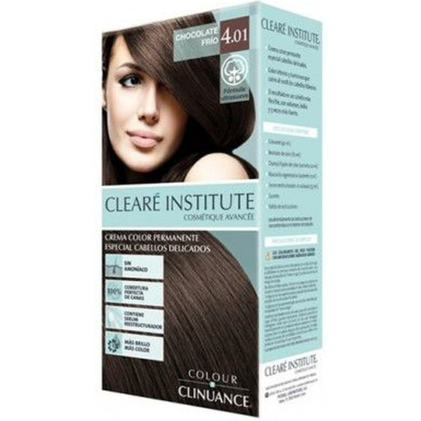 Cleare Institute Tint Color Clinuance 4.01 Chocolat Froid Cheveux Délicats 1 Unité