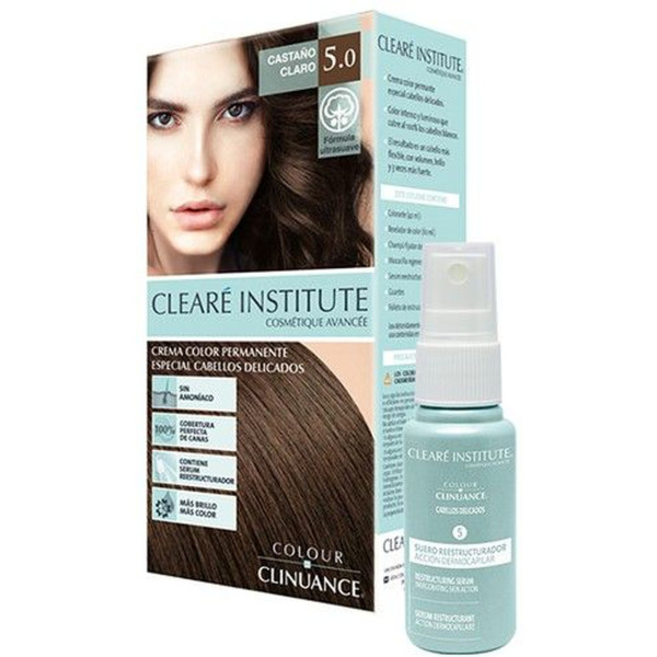 Cleare Institute Tint Color Clinuance 5.0 Châtain Clair Cheveux Délicats 1 Unité