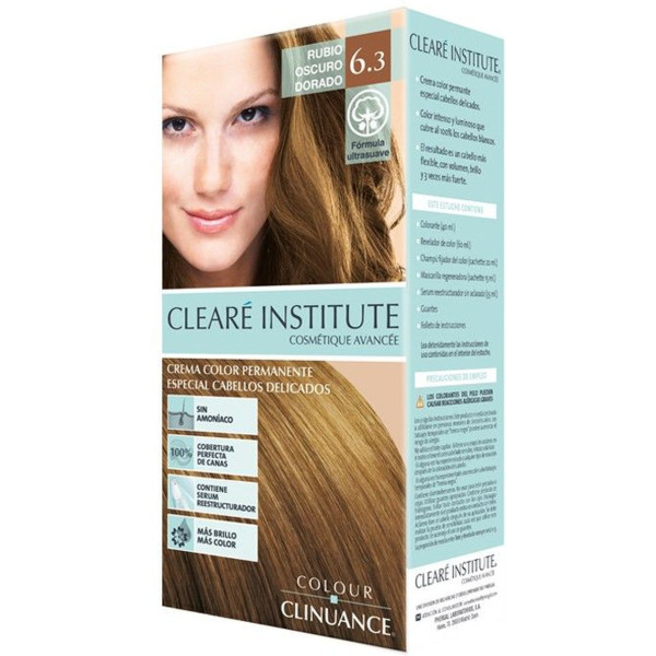 Cleare Institute Tint Color Clinuance 6.3 Blond Foncé Doré Cheveux Délicats 1 Unité