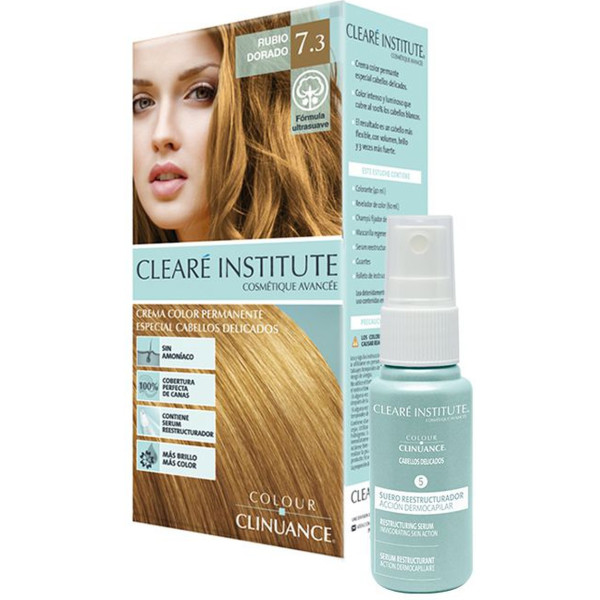 Cleare Institute Tint Color Clinuance 7.3 Blond Doré Cheveux Délicats 1 Unité