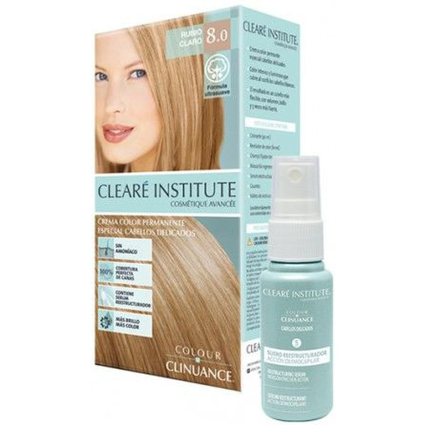 Cleare Institute Tint Color Clinuance 8.0 Blond Clair Cheveux Délicats 1 Unité