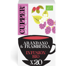 Cupper Infuso di mirtilli e lamponi bio 20 bustine per infusore