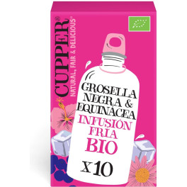 Cupper Koude Infusie Met Zwarte Bes En Echinacea Bio 10 Zakjes Infuser (bes)