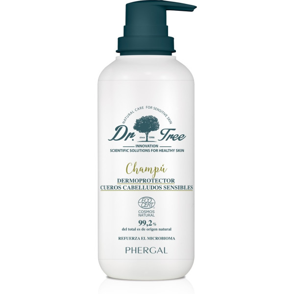 Dr. Tree Dermoprotektives Shampoo. Empfindliche Kopfhaut. Reinigung. Helligkeit und Stärke 400 ml