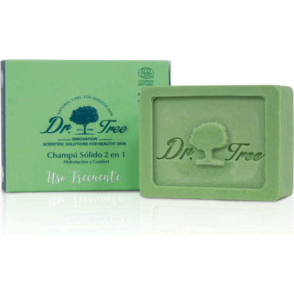Dr. Tree Shampoing Solide 2 En 1. Shampoing Solide + Après-Shampoing Usage Fréquent 75 G