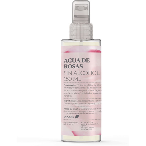 Ebers Agua De Rosas Sin Alcohol 150 Ml De Agua Floral