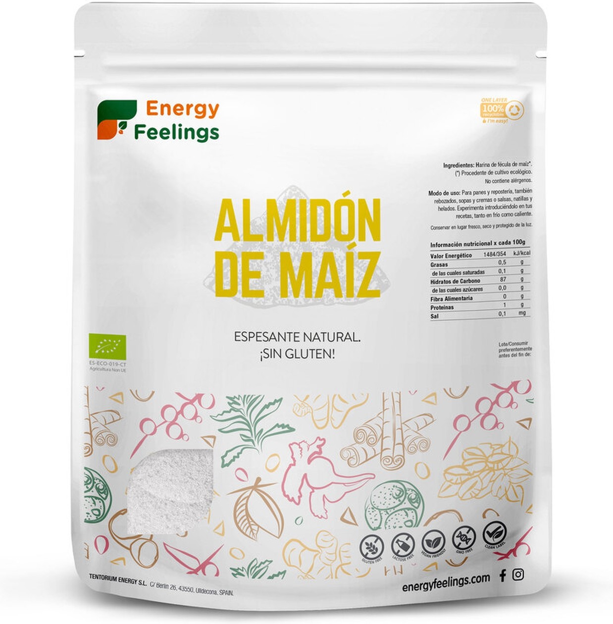 Energy Feelings AlmidÃ³N De Maiz Eco Xxl Pack 1 Kg-image
