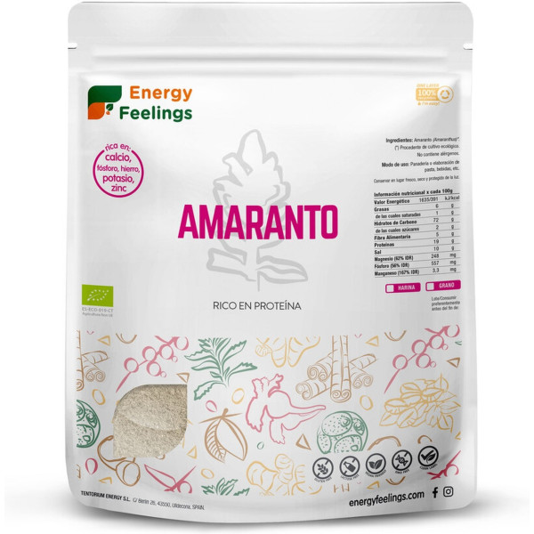 Energy Feelings Amaranto Eco En Grano Pelado Xxl Pack 1 Kg