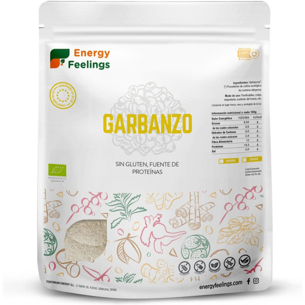 Energy Feelings Harina De Garbanzo Eco 1 Kg De Polvo