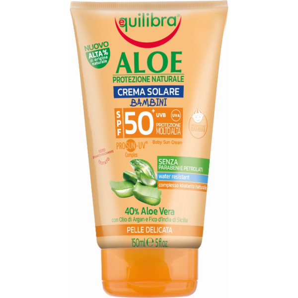 Equilibra Crema Solar Aloe Niños Spf 50 + 150 Ml De Crema