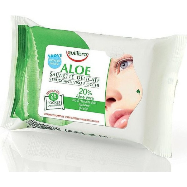 Equilibra Toallitas Limpiadoras De Aloe 25 Unidades