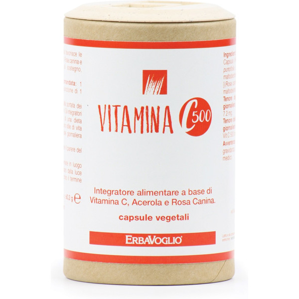 Erbavoglio Vitamina C500 Con Acerola Y Rosa Mosqueta 100 Comp